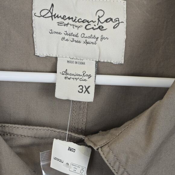 American Rag Jacket Double Breasted Classic Minimalist PLUS 3X Cottage Beige NWT - Picture 4 of 11